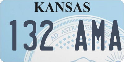 KS license plate 132AMA
