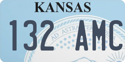 KS license plate 132AMC