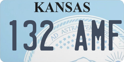 KS license plate 132AMF