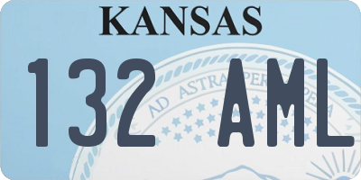 KS license plate 132AML
