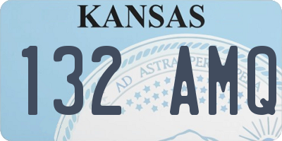 KS license plate 132AMQ