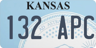 KS license plate 132APC