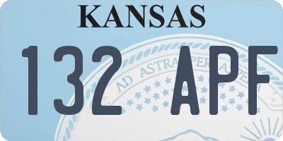 KS license plate 132APF