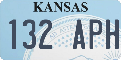 KS license plate 132APH