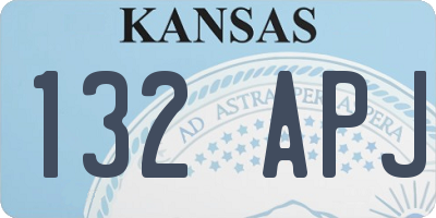 KS license plate 132APJ