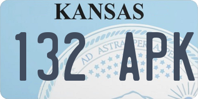 KS license plate 132APK