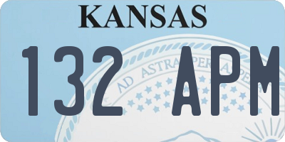 KS license plate 132APM