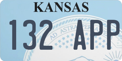 KS license plate 132APP