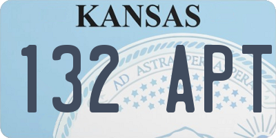 KS license plate 132APT