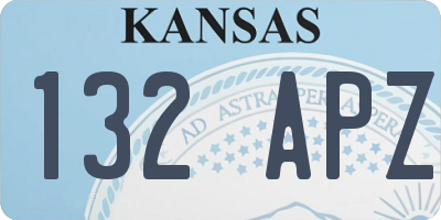 KS license plate 132APZ