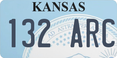 KS license plate 132ARC