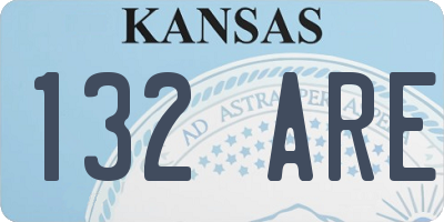 KS license plate 132ARE