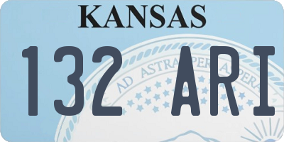 KS license plate 132ARI