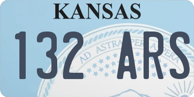 KS license plate 132ARS