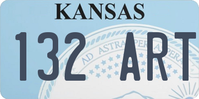 KS license plate 132ART