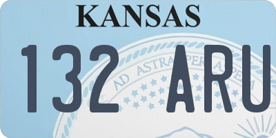 KS license plate 132ARU