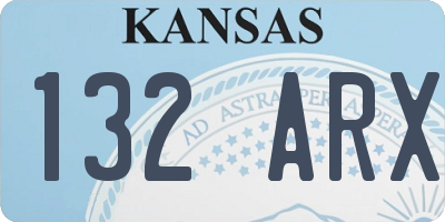 KS license plate 132ARX