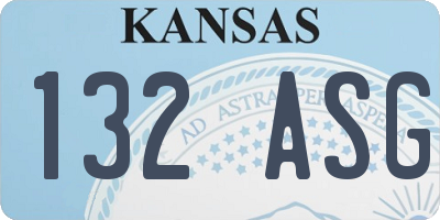 KS license plate 132ASG