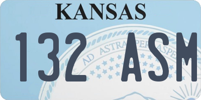 KS license plate 132ASM