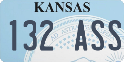 KS license plate 132ASS