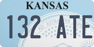 KS license plate 132ATE