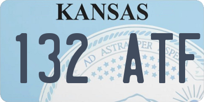 KS license plate 132ATF