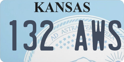 KS license plate 132AWS