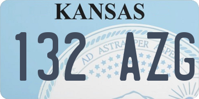 KS license plate 132AZG