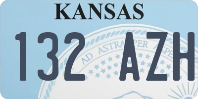 KS license plate 132AZH