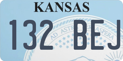 KS license plate 132BEJ
