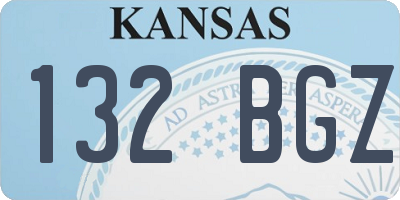 KS license plate 132BGZ