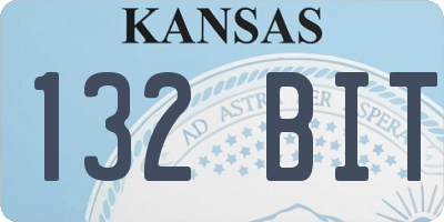 KS license plate 132BIT