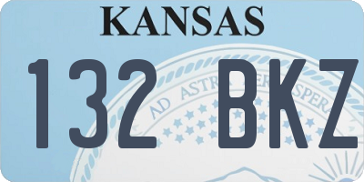 KS license plate 132BKZ
