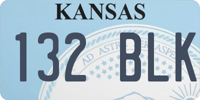 KS license plate 132BLK