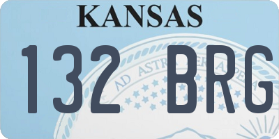 KS license plate 132BRG
