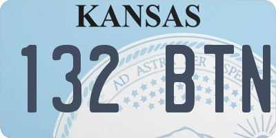 KS license plate 132BTN
