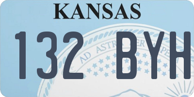 KS license plate 132BYH