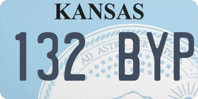 KS license plate 132BYP