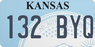 KS license plate 132BYQ