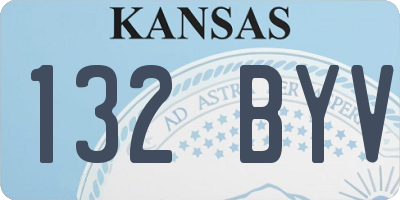 KS license plate 132BYV