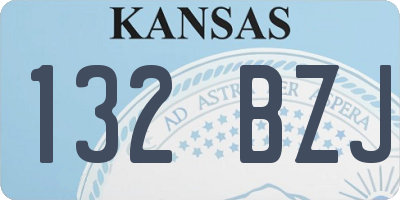 KS license plate 132BZJ