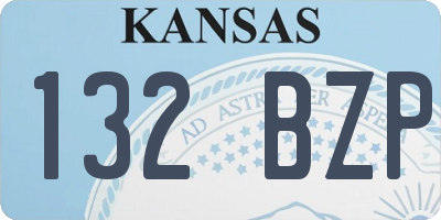 KS license plate 132BZP