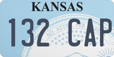 KS license plate 132CAP
