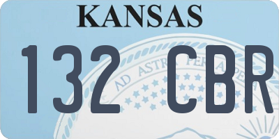 KS license plate 132CBR