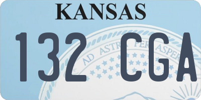 KS license plate 132CGA