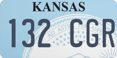 KS license plate 132CGR