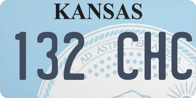 KS license plate 132CHC