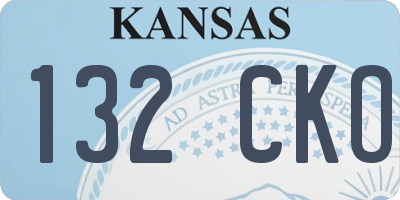 KS license plate 132CKO