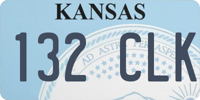 KS license plate 132CLK