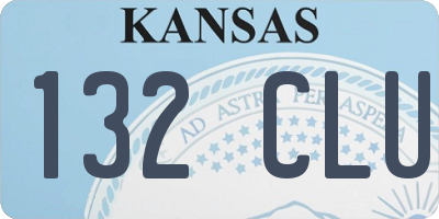 KS license plate 132CLU